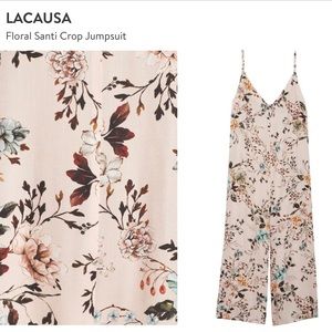 LACAUSA Small Floral Santi Crop Jumpsuit